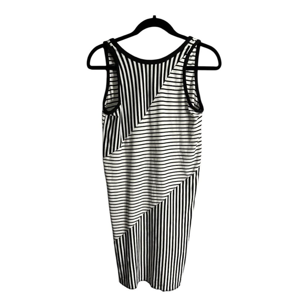 Rebecca Minkoff Black and White Striped Tank Dress Small